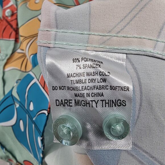 RSVLTS Disney Moana Of Motunui Kunuflex Button Shirt Hawaiian Leaf Blue Youth XL - Picture 7 of 9